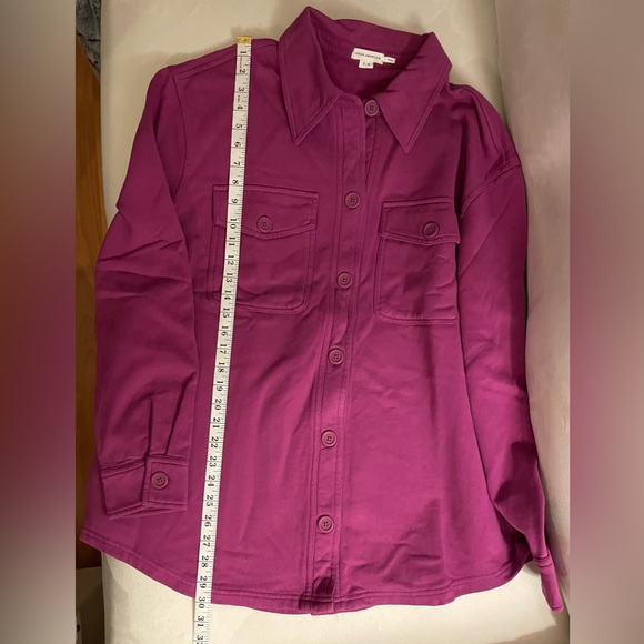 NWT Good American Shaket Jacket Size 3/4 L/XL Fuchsia Color With Pockets - Picture 6 of 10